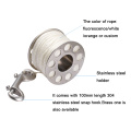 Lightweight Stainless Steel Diving Finger Spool Reel, Diving Reel with Bolt Snap Hook.